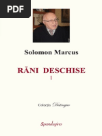 Rani Deschise Solomon Marcus