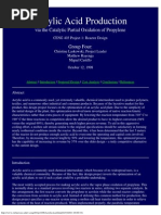 Acrylic Acid Production
