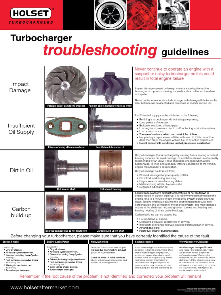 Turbo TroubleShooting.pdf Turbocharger Bearing (Mechanical) Free