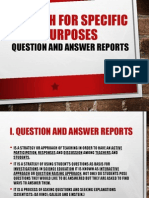 Question and Answer Reports