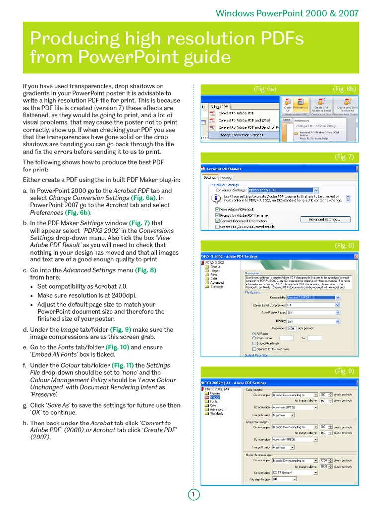 Producing High Resolution Pdfs From Powerpoint Guide: (Fig. 6A) (Fig ...