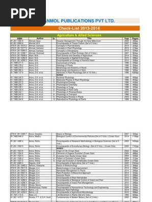 Complete Hb Checklist 13 14 Anmol Publications Pdf Biotechnology Ecology