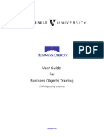 User Guide For Business Objects Training: STAR Reporting Universe