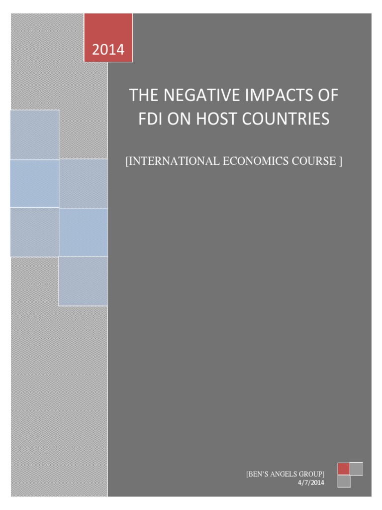 (Ben's Angels Group) The Negative Impacts of FDI On Host Countries ...