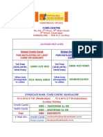 Card Centre: Global Credit Cards For Hotlisting of Lost Card or Enquiry