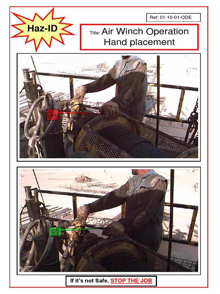 Air Winch Operation Hand Placement: Haz-ID | PDF