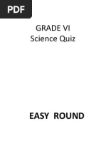 Science Quiz Bee Grade 6