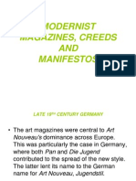 Modernist Magazines and Manifestos