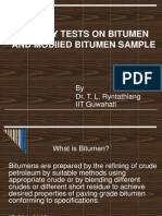 Quality of Bitumen & Modified Bitumen