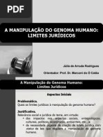 A MANIPULAÇÃO DO GENOMA HUMANO - LIMITES JURÍDICOS.ppt