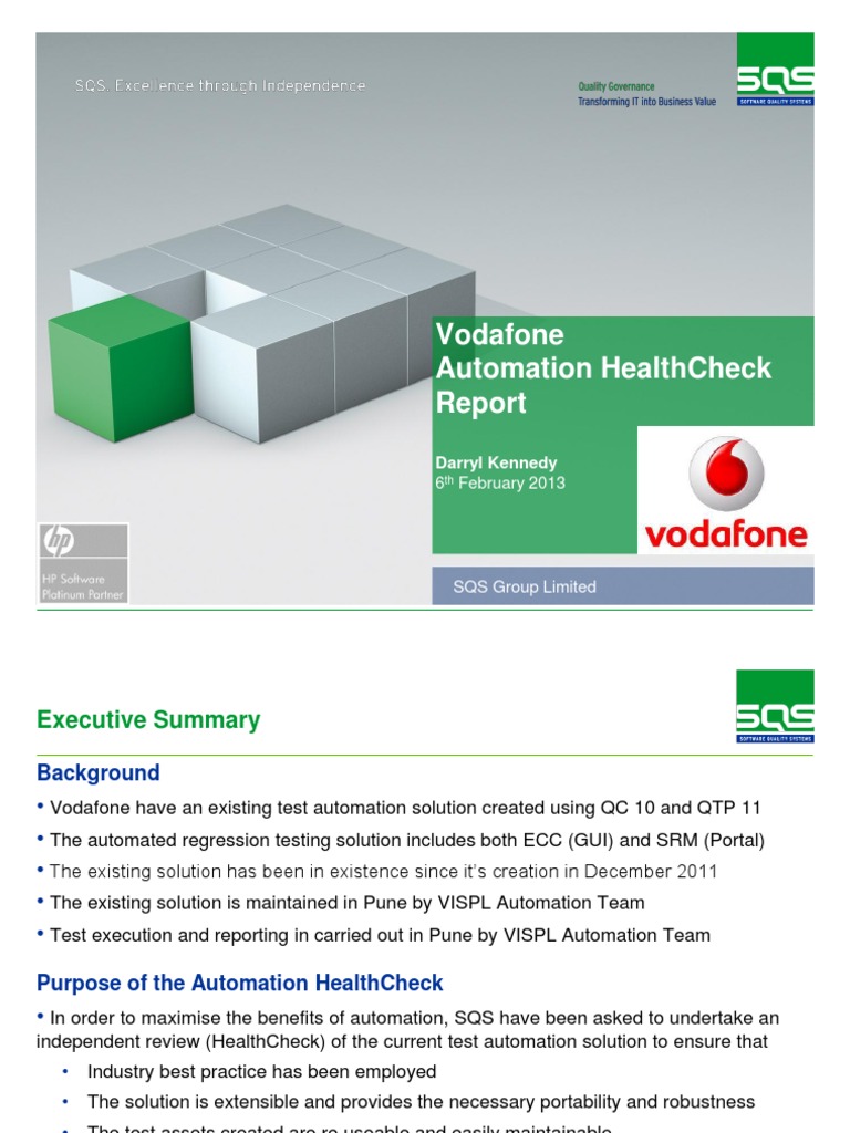 Vodafone Automation HealthCheck Report | PDF | Library (Computing ...