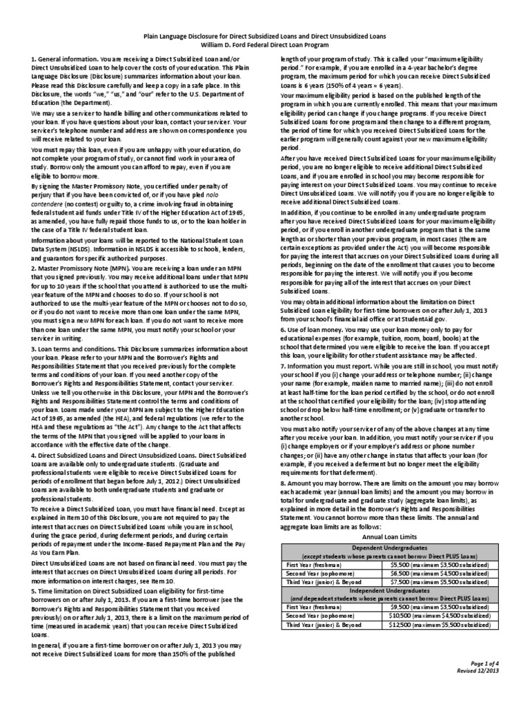 Plain Language Disclosure | PDF