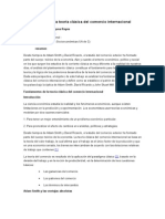 Fundamentos de La Teoría Clásica Del Comercio Internacional