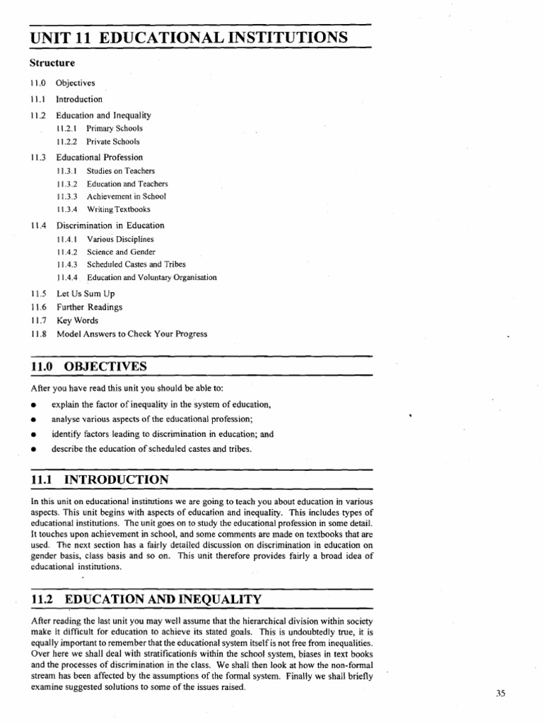ESO11 - 11 Educational Institutions | PDF | Social Inequality ...