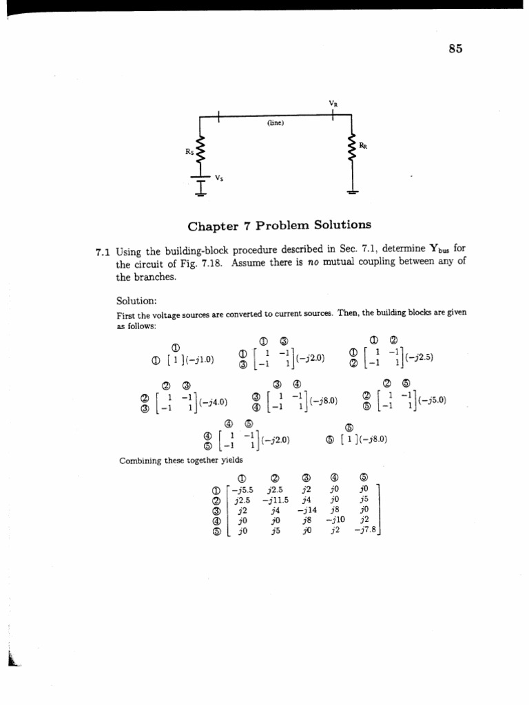 Power System Analysis Ch7-Soln | PDF
