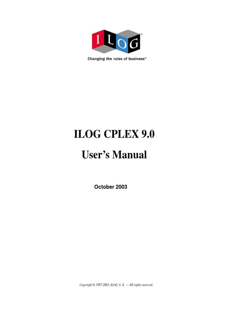 Manual CPLEX PDF | PDF | Mathematical Optimization | Computer Programming
