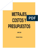 Metrajes Costos Y Presupuestos - Fernando FranÇa PDF
