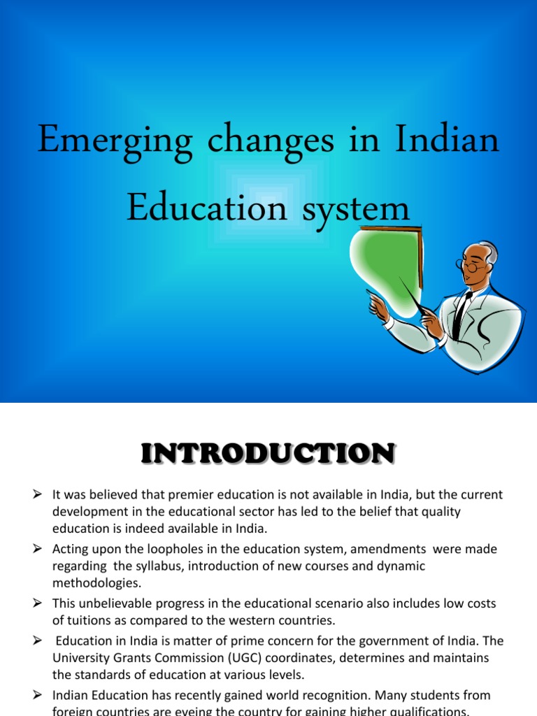 Emerging Changes in Indian Education System | PDF | University | Test ...