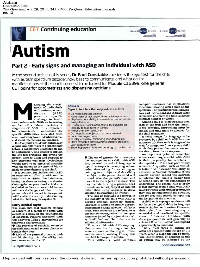 Autism 2 | PDF