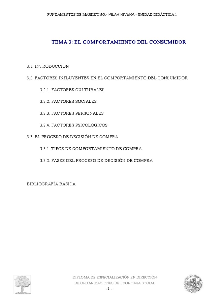 Factores del Comportamiento del Consumidor | PDF | Finanzas y dinero ...