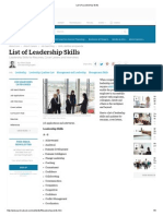 List of Leadership Skills