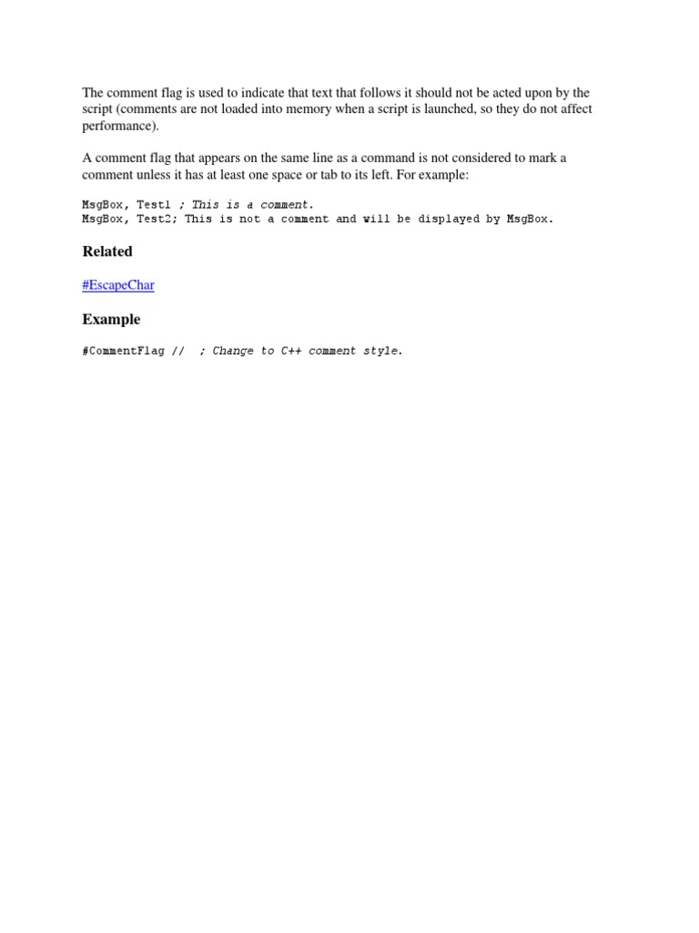 Understanding Comment Flags in Scripts | PDF
