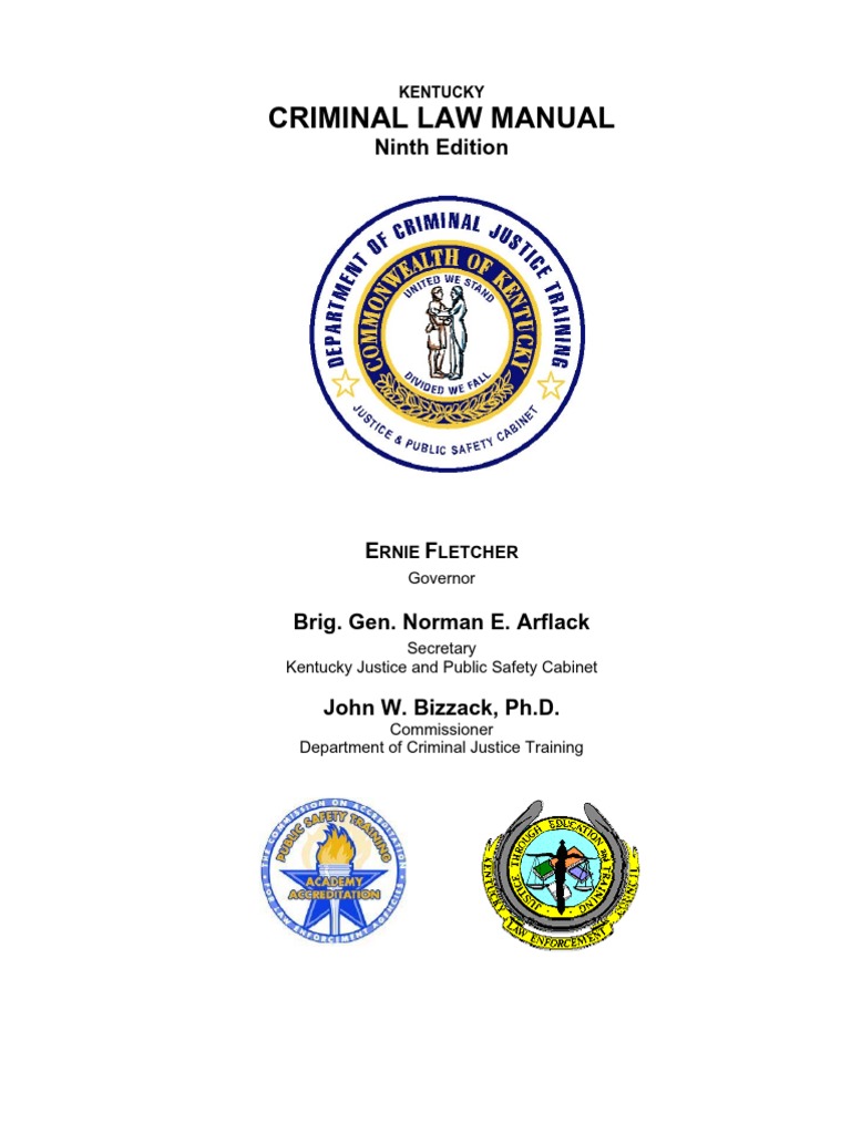 Criminal Law Manual PDF Driving