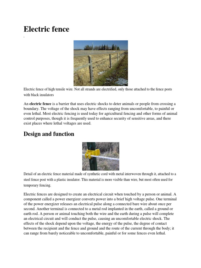 Electric Fence | PDF | Electricity | Electrical Engineering