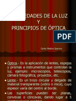 Principios básicos de óptica y propiedades de la luz