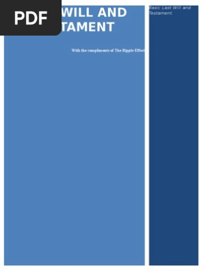 Last Will and Testament Basic Template