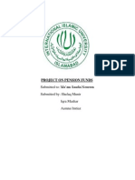 Project On Pension Funds Submitted To: Ma Am Saadia Noureen: Submitted By: Shafaq Munir Iqra Mazhar Aamna Imtiaz