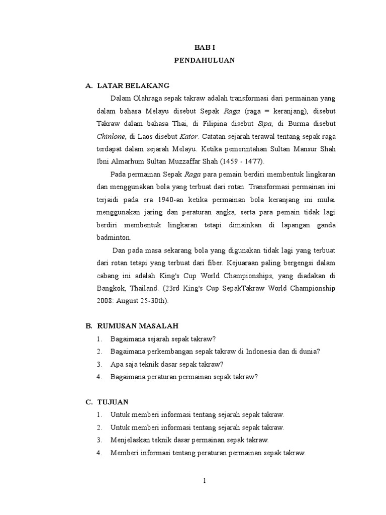 Makalah Sepak Takraw
