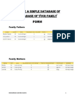 Create A Simple Database of Database of Your Family