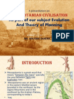 Mesopotamian Civilisation: As Part of Our Subject Evolution and Theory of Planning