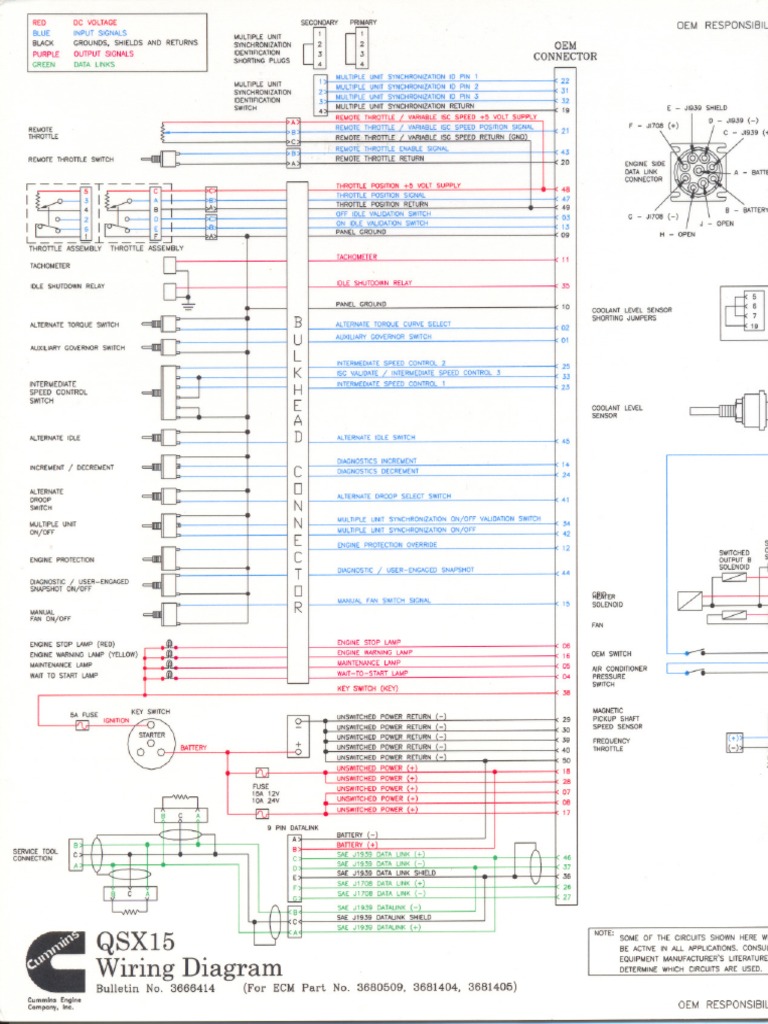 diagrama qsx15.pdf Throttle Vehicle Parts