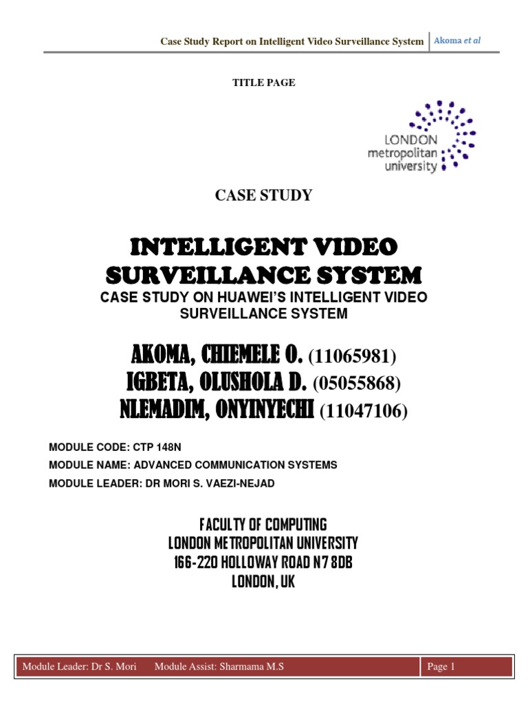 Huawei Intelligent Video Surveillance Case Study | PDF | Closed Circuit ...