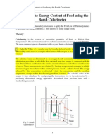 Bomb Calorimeter Lab Sheet