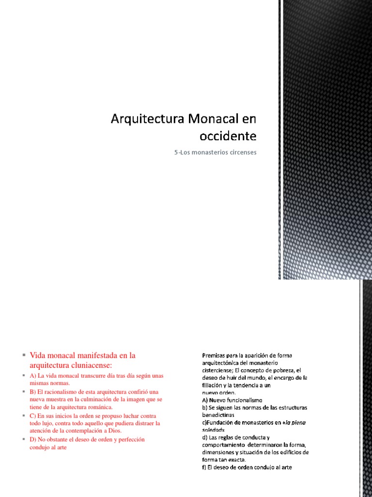 Arquitectura Monacal en Occidente | PDF