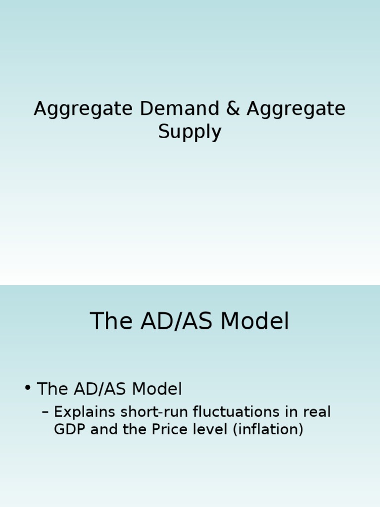 Aggregate Demand and Supply Overview | PDF | Supply And Demand ...