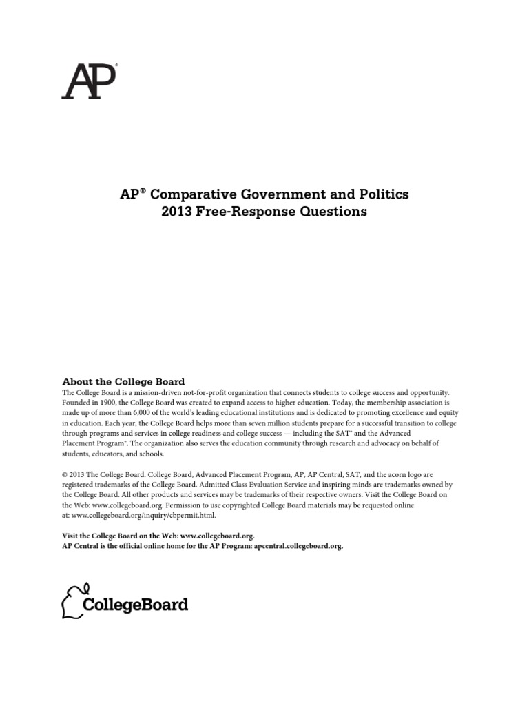 AP Comparative Government FRQs PDF Advanced Placement Legitimacy (Political)