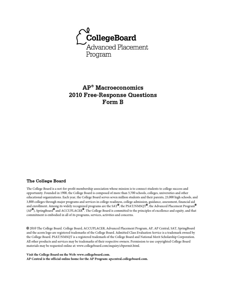 AP Exam Past Exam Paper | Advanced Placement | Aggregate Demand