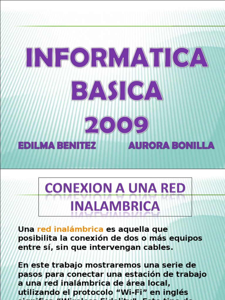 Informatica Basica | PDF | Inalámbrico | Red de computadoras