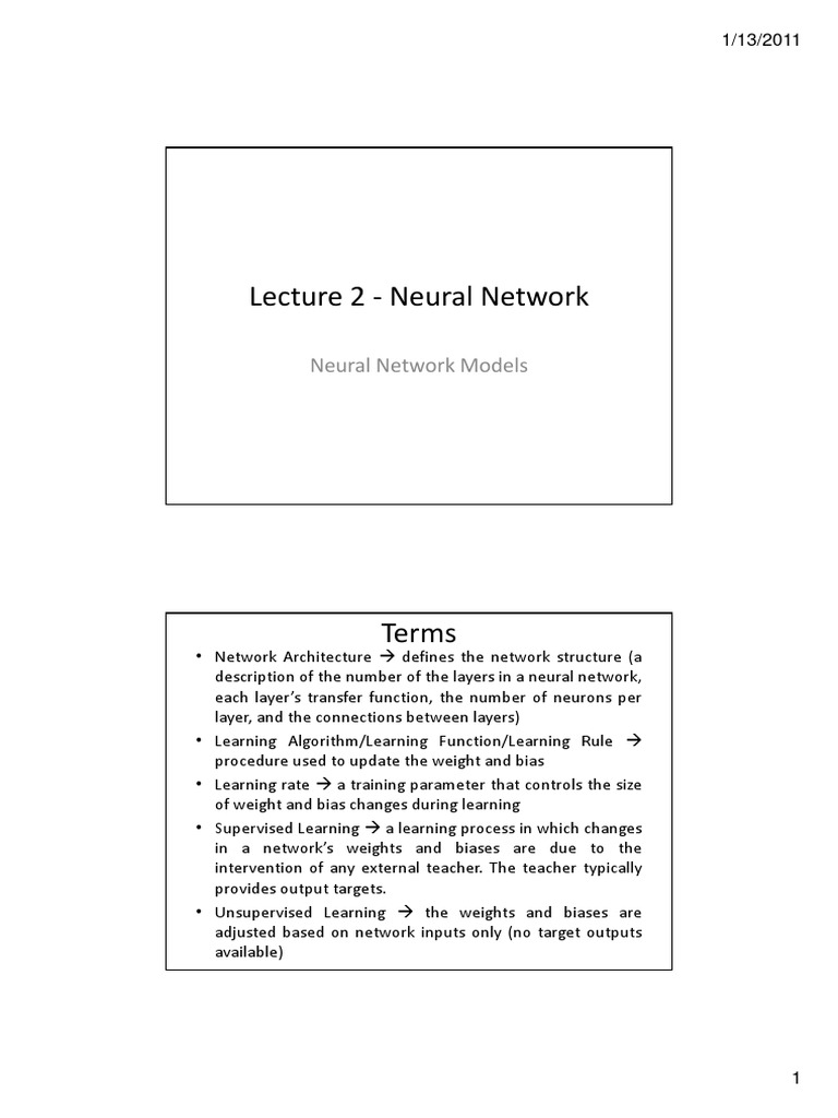 Neural Network Models Overview | PDF | Artificial Neural Network ...