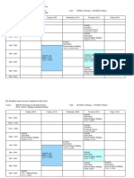 BSC Biomedical Science Lecture Timetable (October 2014)