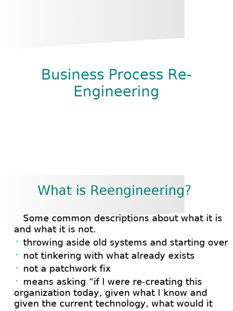 Business Process Re Engineering | PDF