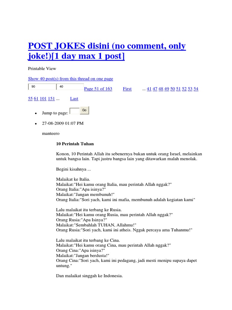 Post Jokes Disini 51 - 60 | PDF