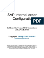 SAP Internal Order