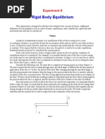 Exp. 6, Theory Rigid Body Equilibrium