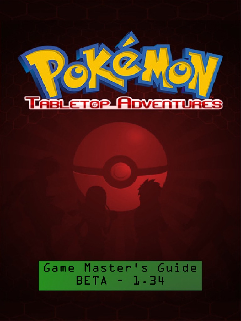 Pokemon Tabletop Adventures GM Guide PDF Pokémon Japanese Games