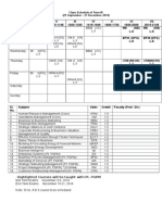 Class Schedule of Term-III (29 September - 21 December, 2014)